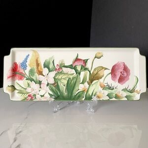 Volupte Rectangular Floral Platter by Gien